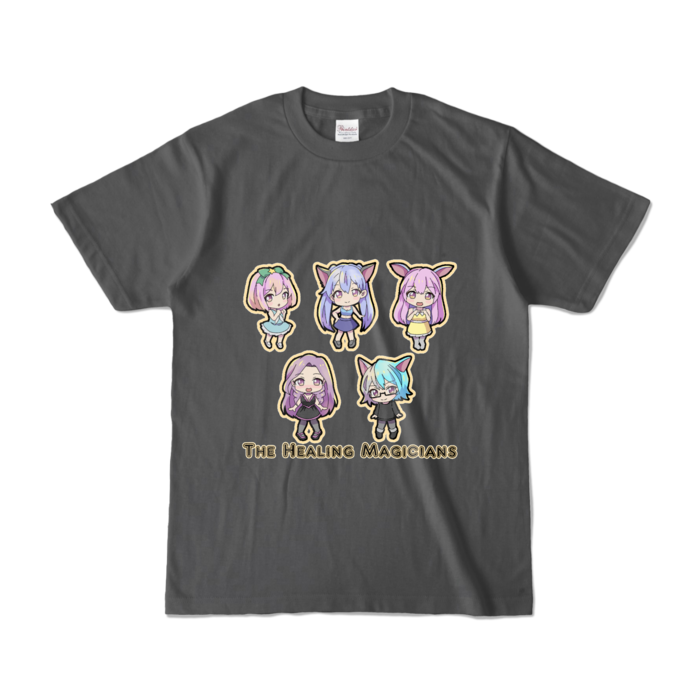 カラーTシャツ - S - チャコール／カラー柄