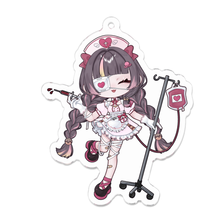 アクリルキーホルダー（コーティング） - 70 x 70 (mm)