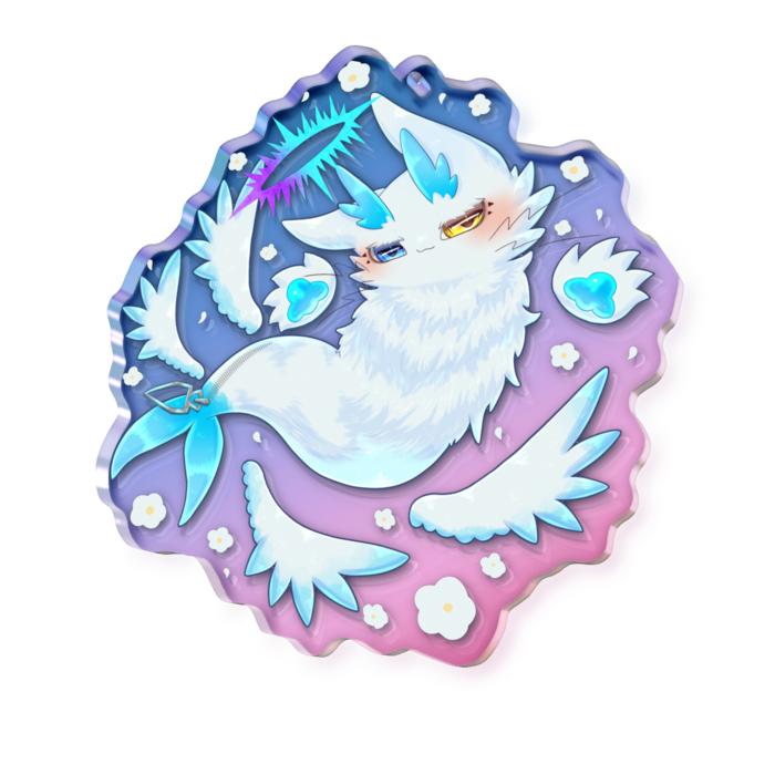 オーロラアクリルキーホルダー - 70 × 70mm