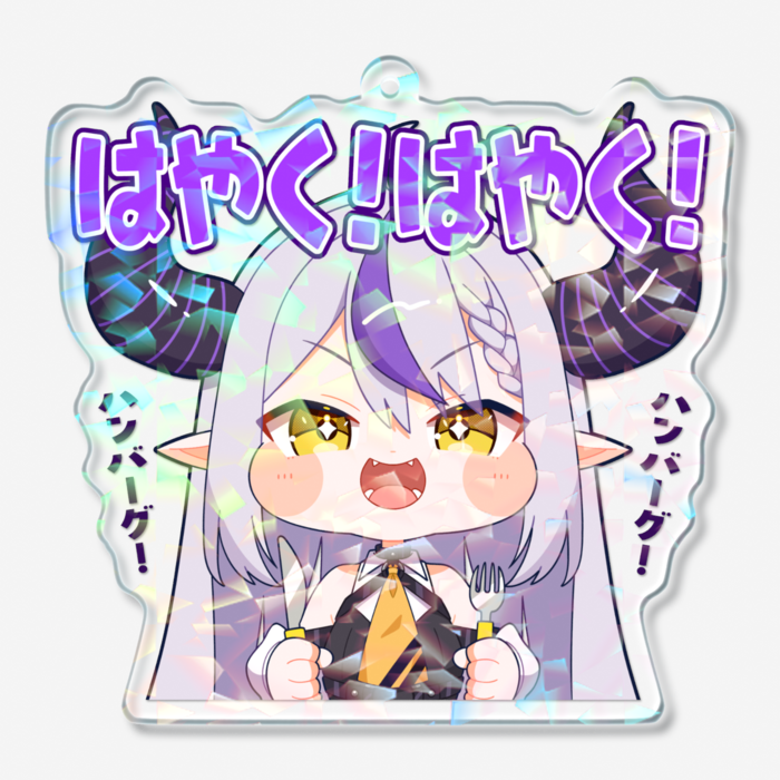 ホログラムアクリルキーホルダー - 70 × 70mm