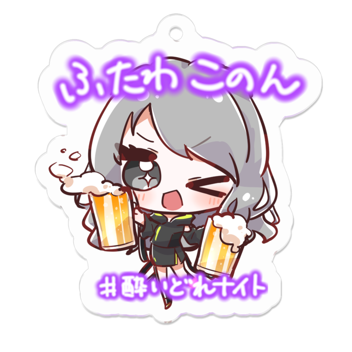 アクリルキーホルダー(コーティング) - 50 x 50 (mm)