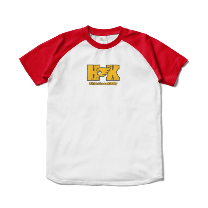 ラグランTシャツ - S - ホワイト×レッド