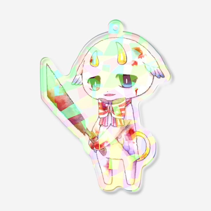 ホログラムアクリルキーホルダー - 70 × 70mm