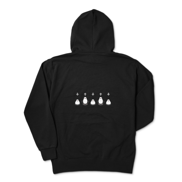 ジップパーカー 黒色 XL