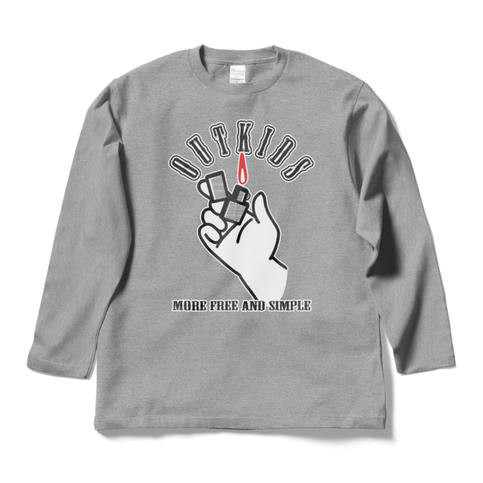 ロングスリーブTシャツ - L - 杢グレー