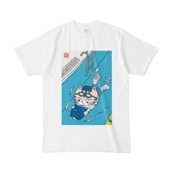 スイマーにゃんこtシャツ ねこもん屋 Booth