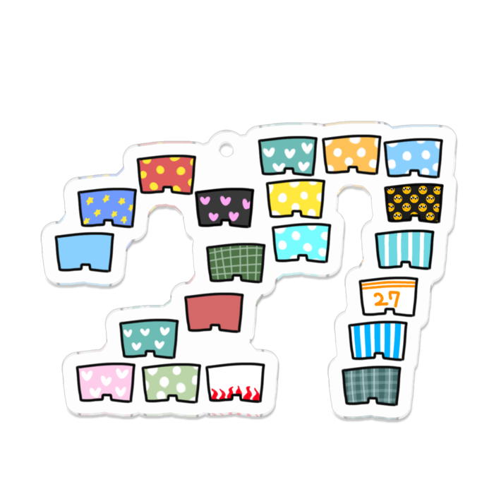アクリルキーホルダー - 70 x 70 (mm)