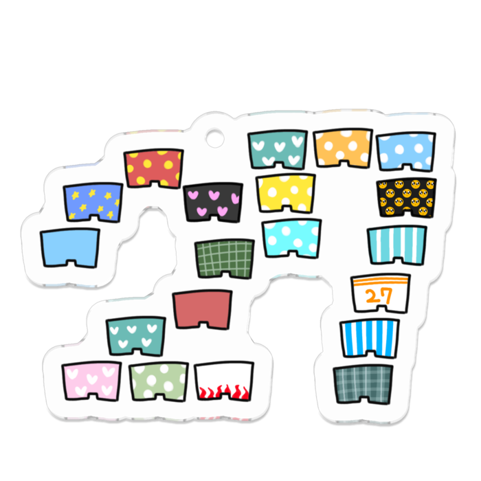 アクリルキーホルダー - 50 x 50 (mm)