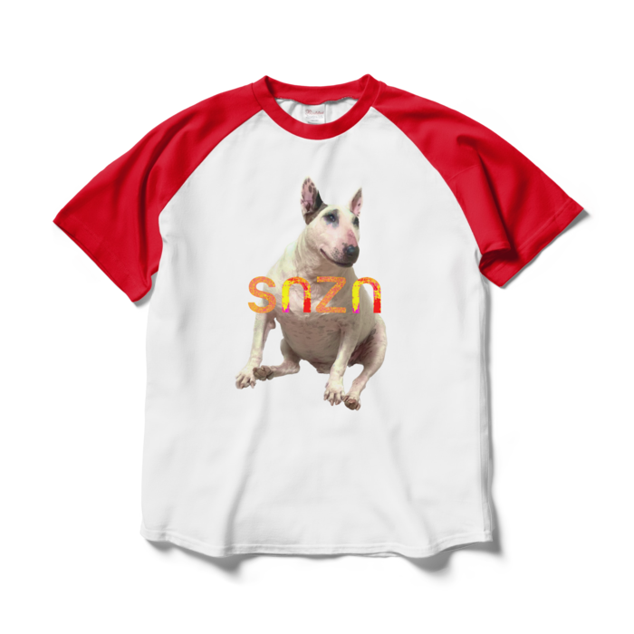 ラグランTシャツ - L - ホワイト×レッド