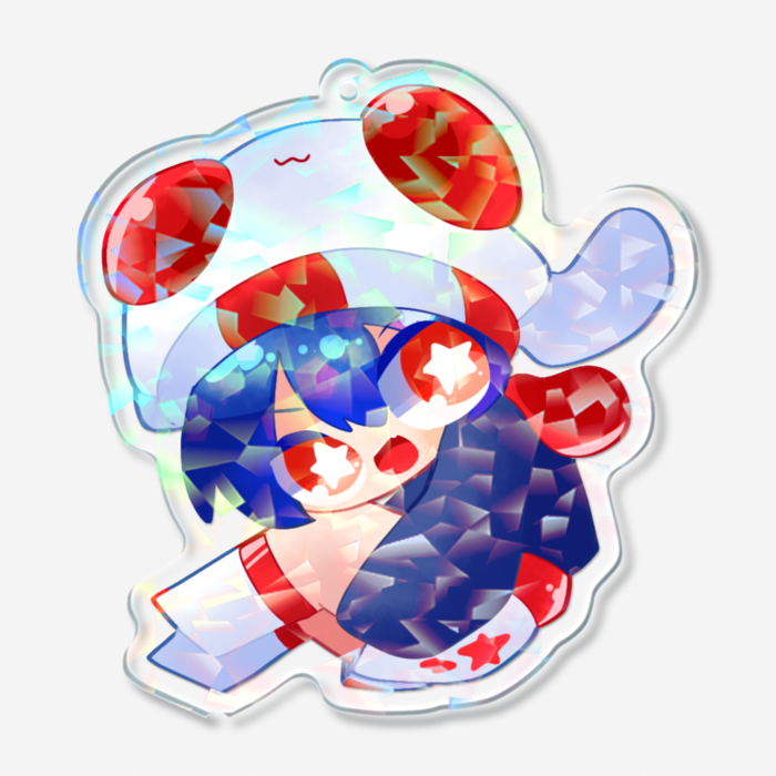 ホログラムアクリルキーホルダー - 70 × 70mm