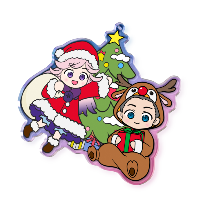 オーロラアクリルキーホルダー - 100 × 100mm