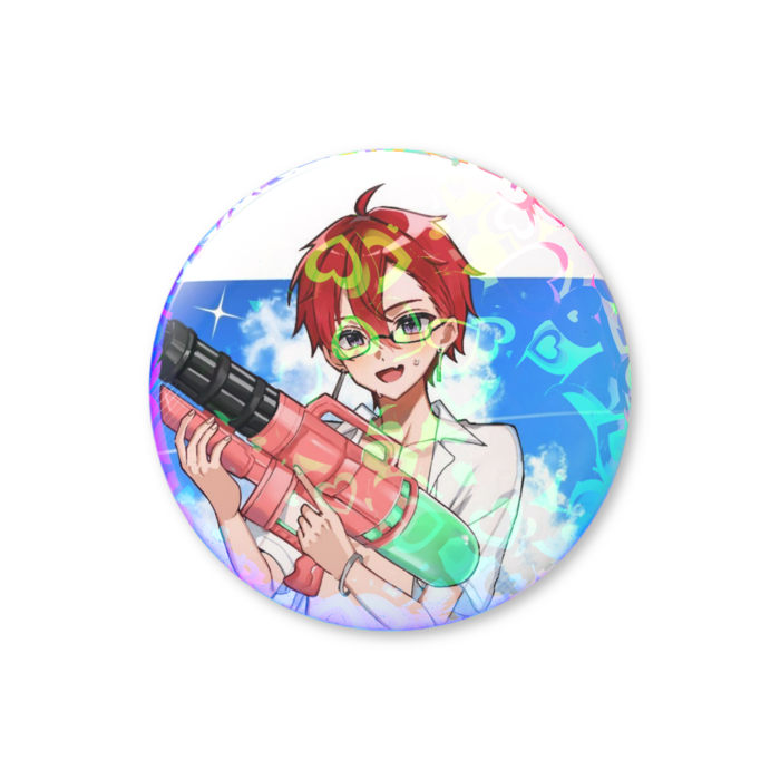 ホログラム缶バッジ - 25mm(ハート)