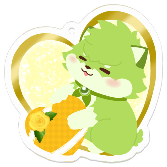 6.黄色いバラ飾りの贈り物