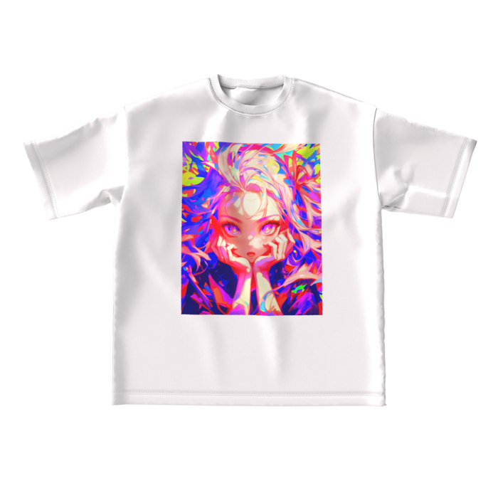 ビッグシルエットTシャツ  (ホワイト) - L -