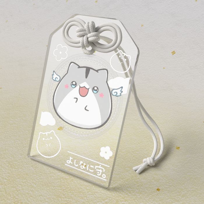 ②おはむ。アクリルお守り/クリア（50 × 80mm）
