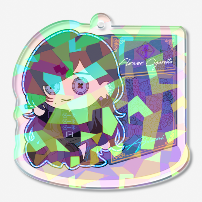 ホログラムアクリルキーホルダー - 50 × 50mm