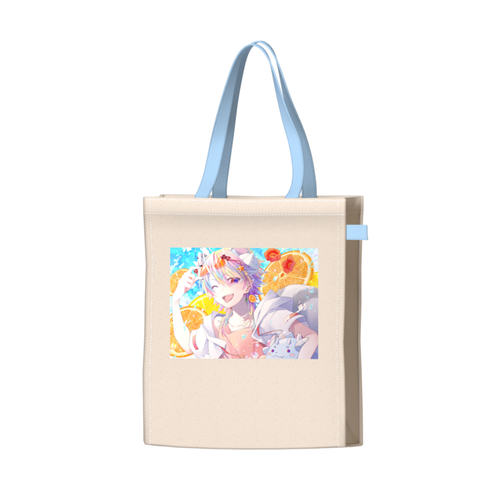 ツートンカラーバッグ - ブルー - W34 × H41 × D14cm