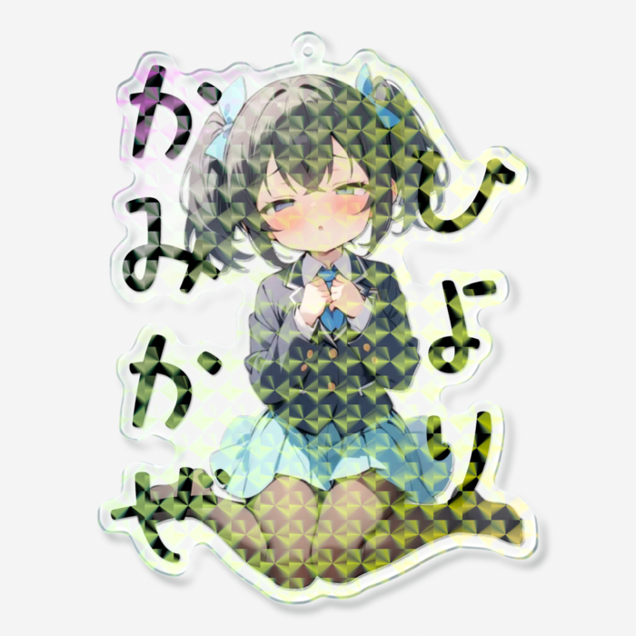 ホログラムアクリルキーホルダー - 100 × 100mm