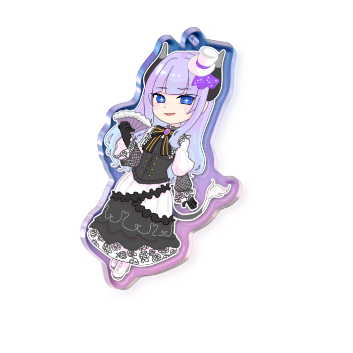 オーロラアクリルキーホルダー - 70 × 70mm