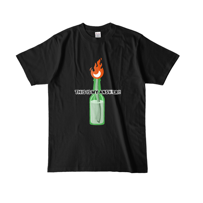 カラーTシャツ(濃色) - L - ブラック