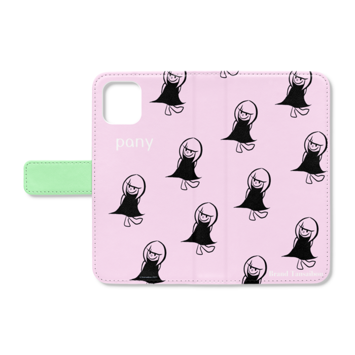 手帳型iPhoneケース - iPhone11 - ストラップ穴 なし(ピンク)