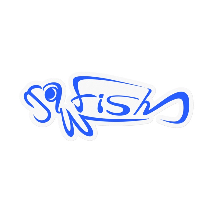 ステッカー(クリア) - 100 x 100 (mm)blue