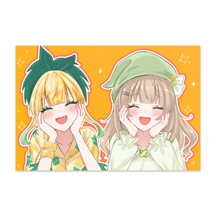 ポストカード(10枚セット) -D：メロぴねYUMMY🍈🍍