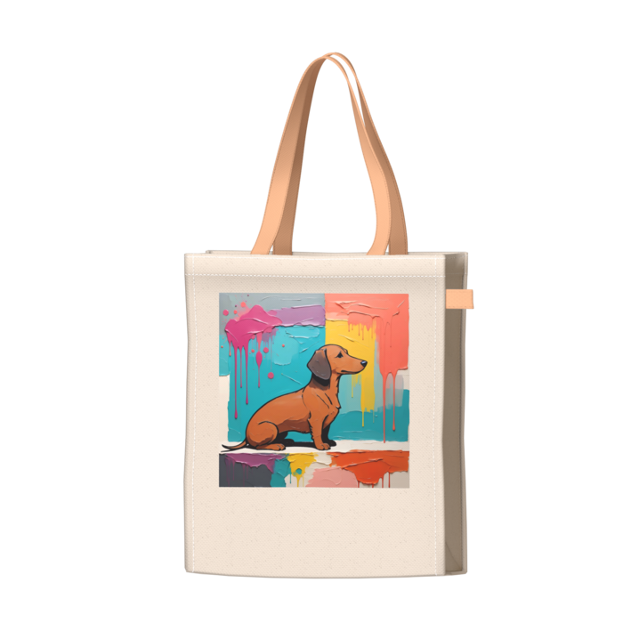 ツートンカラーバッグ - オレンジ - W34 × H41 × D14cm