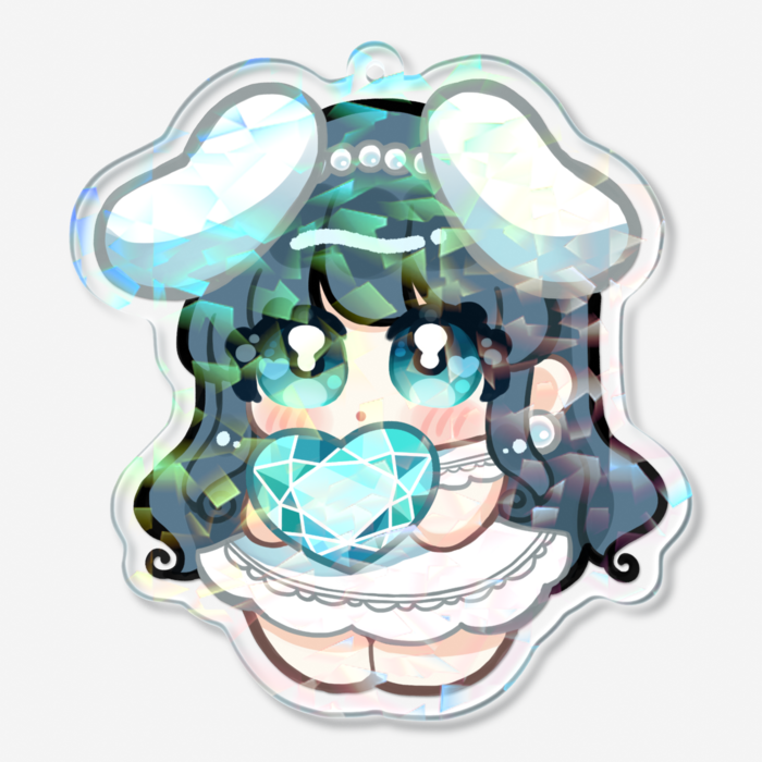 ホログラムアクリルキーホルダー - 70 × 70mm