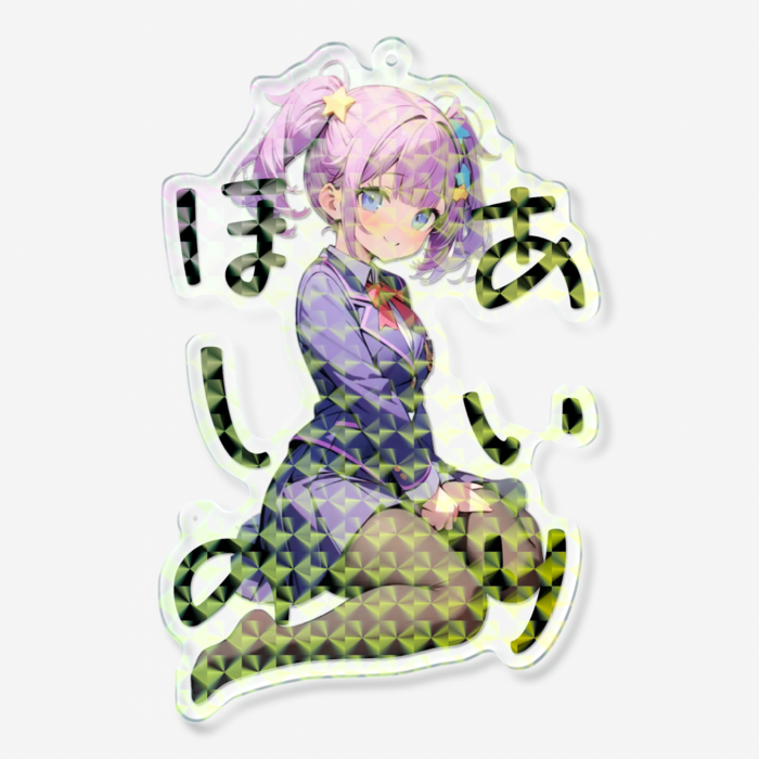 ホログラムアクリルキーホルダー - 100 × 100mm