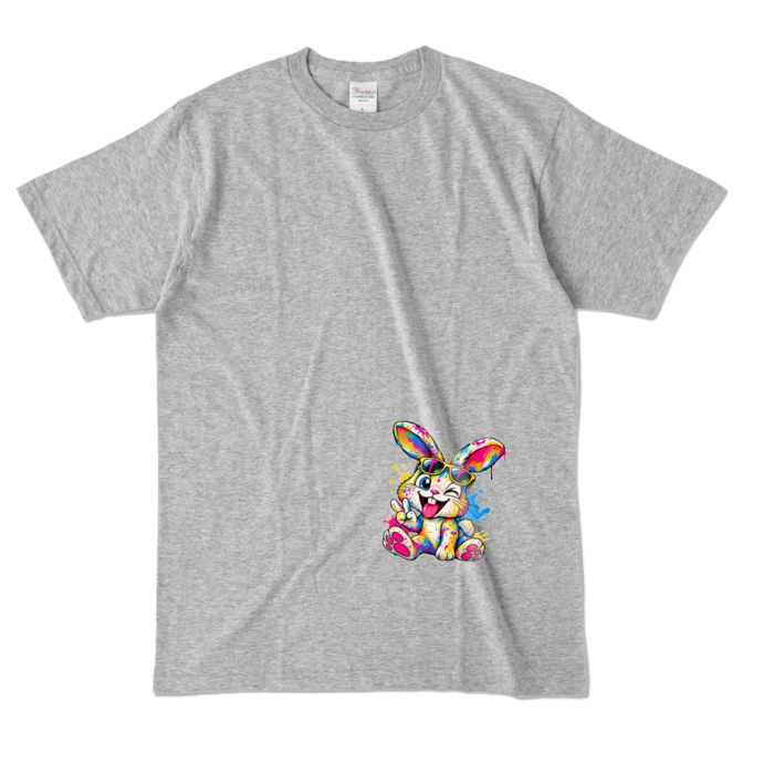 カラーTシャツ - L - 杢グレー （濃色）