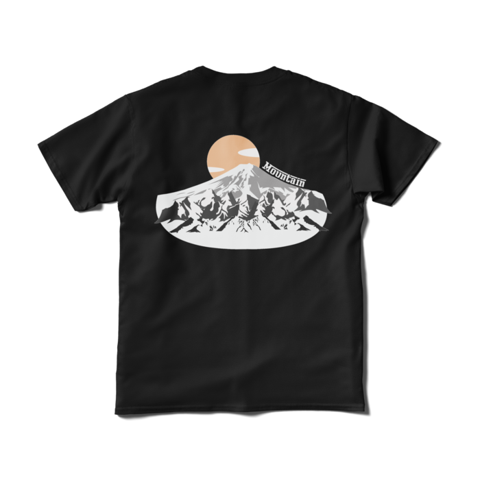 Tシャツ（山） - S - ブラック