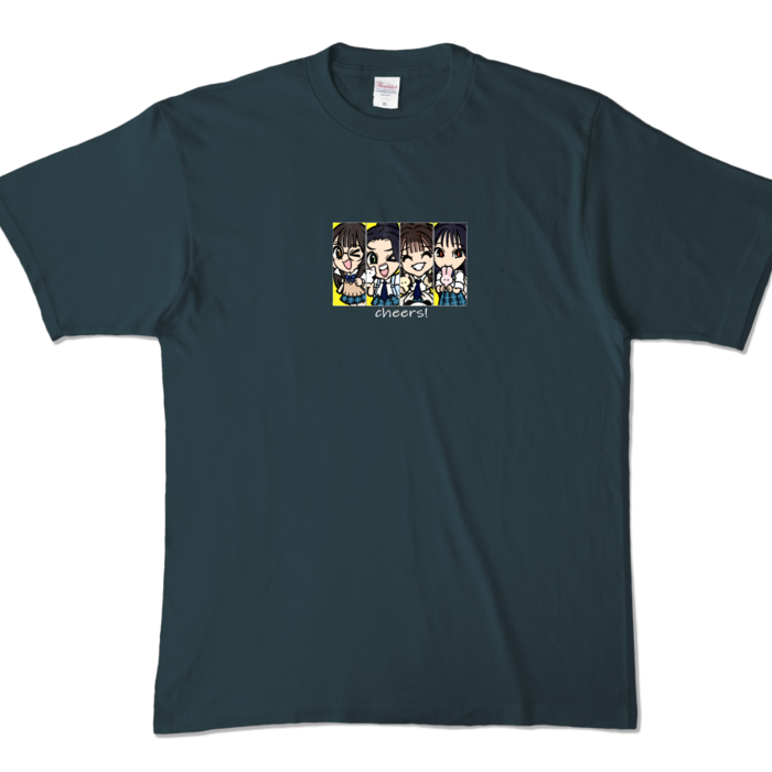 ４並びカラーTシャツ - XL - デニム (濃色)