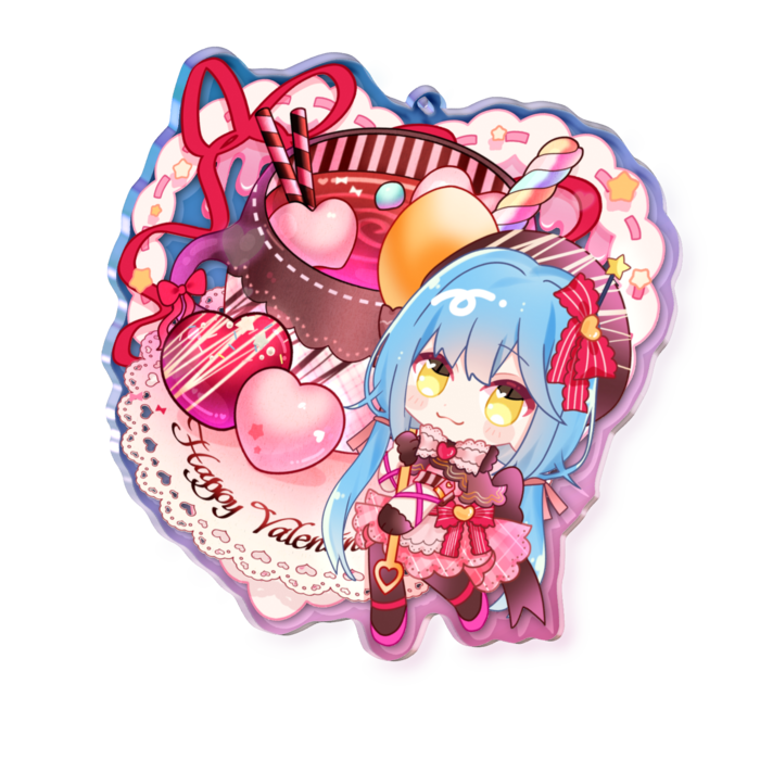 オーロラアクリルキーホルダー - 100 × 100mm