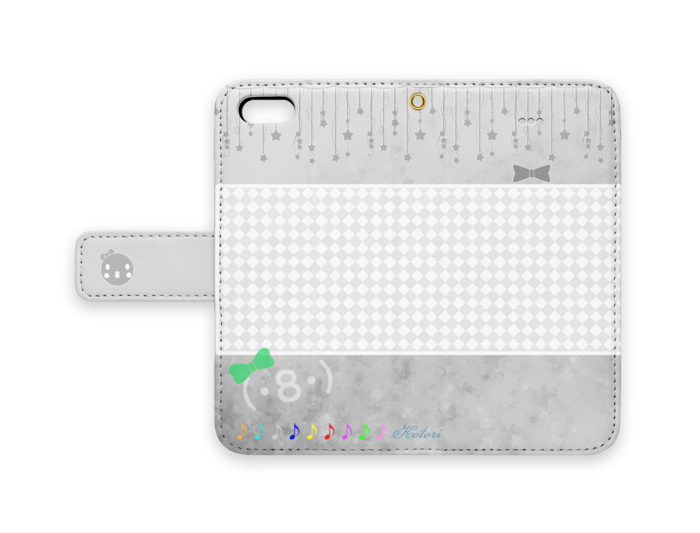 手帳型iPhoneケース - iPhone5 - ストラップ穴 あり