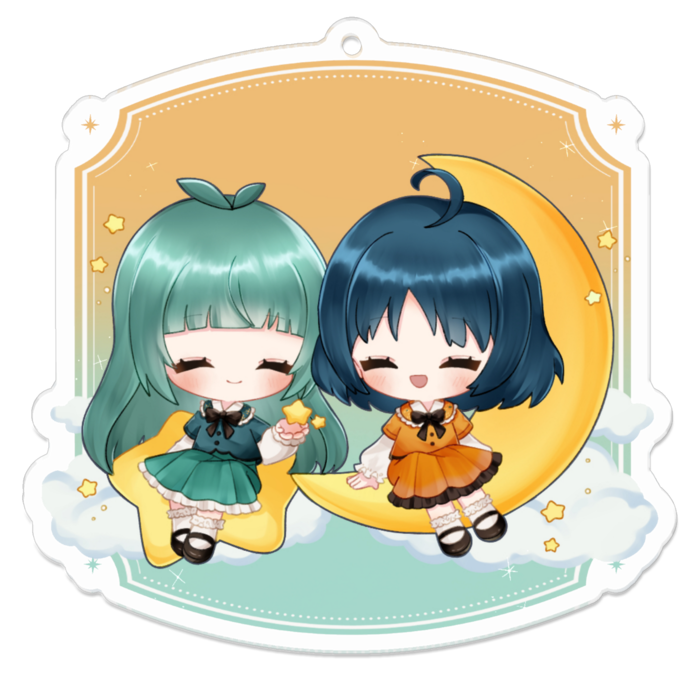 アクリルキーホルダー - 70 x 70 (mm)（にっこり）