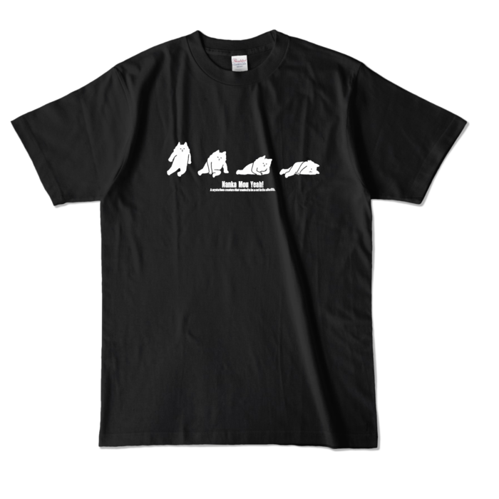 カラーTシャツ - L - ブラック (濃色)(白塗り)