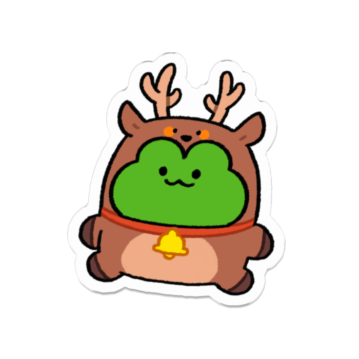 着ぐるみぷかぷー トナカイさんバッジ Frog Pkp Booth 着ぐるみぷかぷー トナカイさんバッジ Frog Pkp Booth