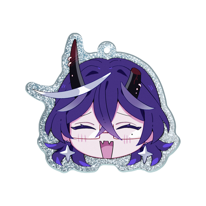 ラメアクリルキーホルダー - 50 × 50mm