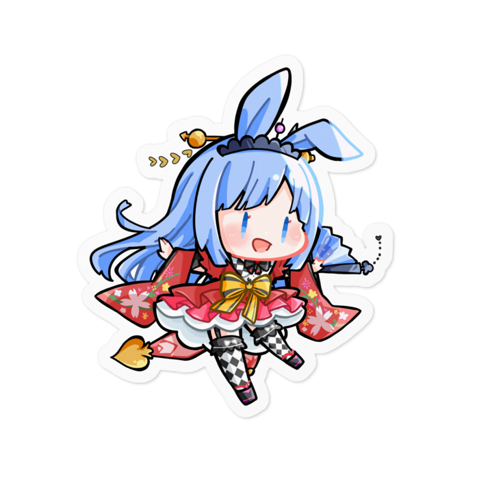 うさぎステッカー　和服　小