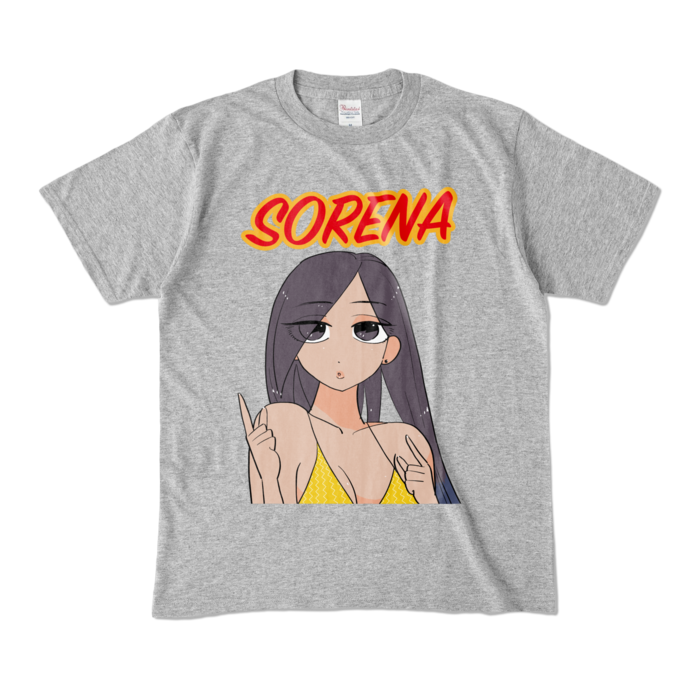 カラーTシャツ - M - 杢グレー (濃色)