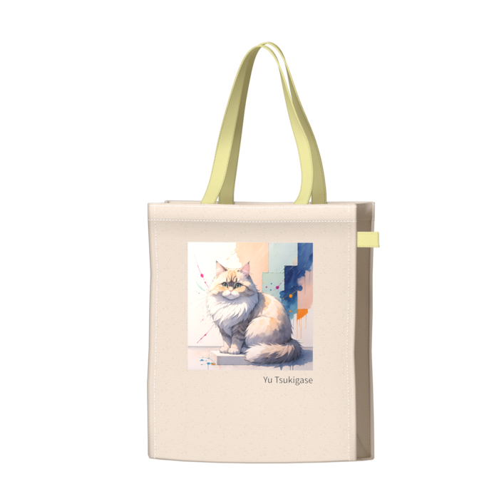 ツートンカラーバッグ - イエロー - W34 × H41 × D14cm