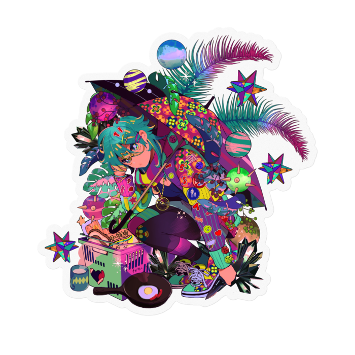 ステッカー - 100 x 100 (mm)