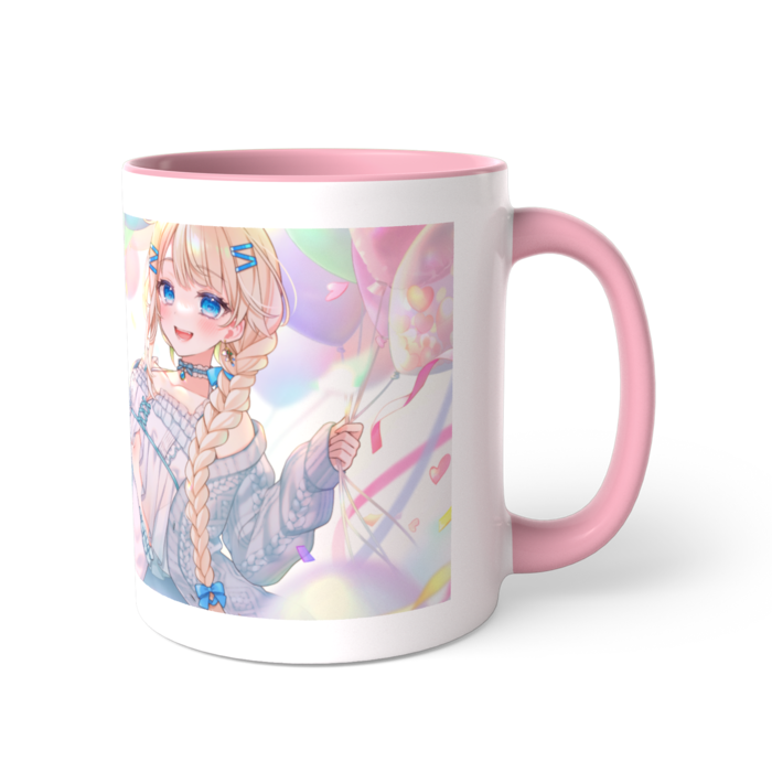 ツートンカラーマグカップ - ピンク