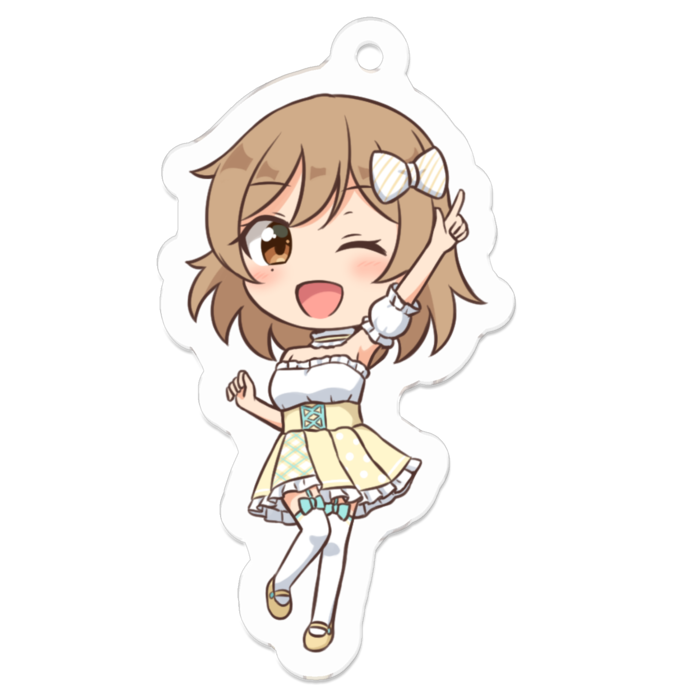 丸橋シロネ　アクリルキーホルダー（コーティング） - 50 x 50 (mm)