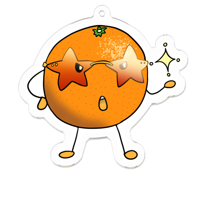 グラサンオレンジ - 70 x 70 (mm)