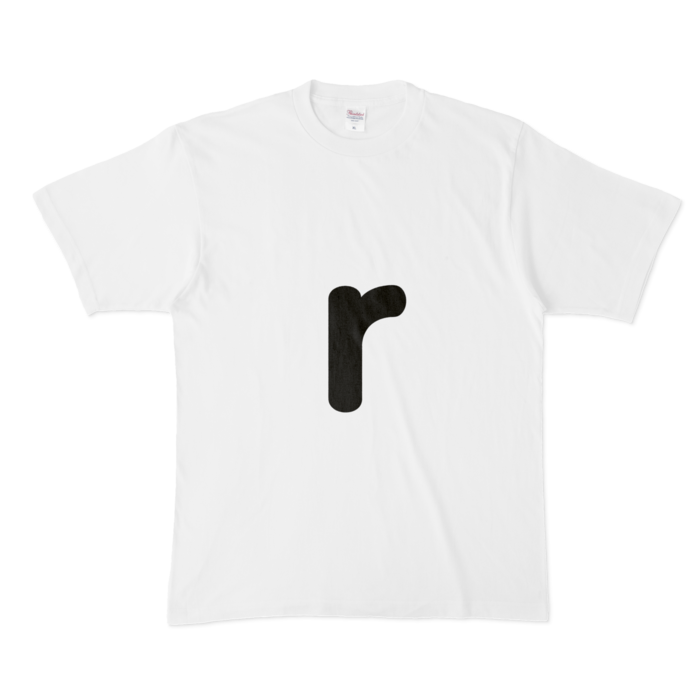 「r」（小文字）Tシャツ - XL - 白