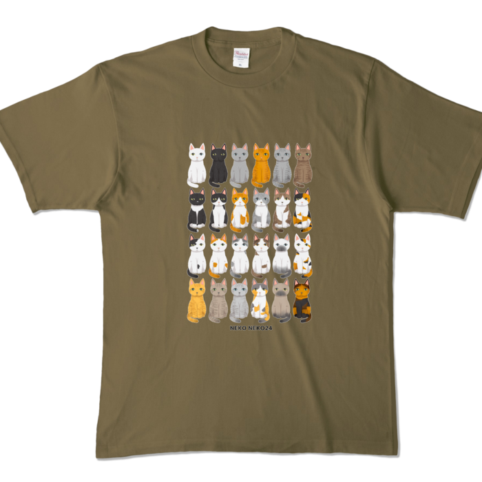 カラーTシャツ - XL - オリーブ (濃色)