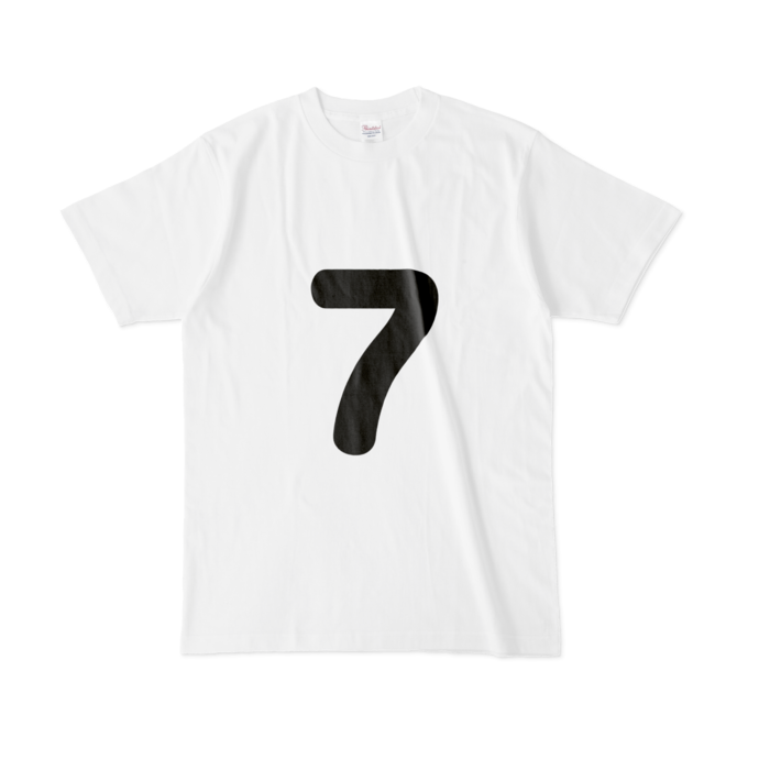「7」Tシャツ - L - 白