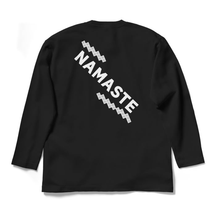 背面ロングスリーブTシャツ - L - ブラック